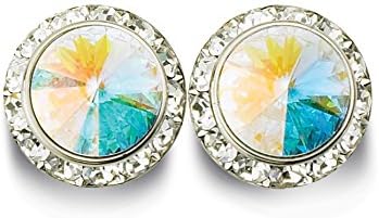 20mm Clip-On Earrings with Swarovski Crystals RU032