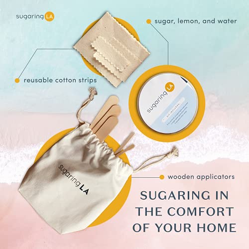 sugaringLA Sugaring Kit, AtHome Sugaring Hair Removal, Fast, Easy Body