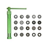 HIGHFINE Sugar Paste Clay Extruder Cake Sugar Craft Gun Fondant Extruder Decor (20pcs Discs Included)
