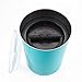 Airscape Coffee Storage Canister (1 lb Dry Beans) - Patented Airtight Lid Pushes Air Out to Preserve Food Freshness - Two Way Valve Releases CO2 - Stainless Steel Food Container- Turquoise