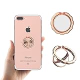 Ring Grip For Cell Phone, KOOSEN mirron surface Design Ring Grip Kickstand For Iphone 7 7 Plus 6S 6 5 5S, Galaxy Tablet,Fit For Magnetic Car Mount, 360°Finger Ring Holder For Phone (Rose Gold)