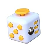 Olia Design Fidget Cube Relieves Stress And Anxiety for Children and Adults Anxiety Attention Toy, yellow