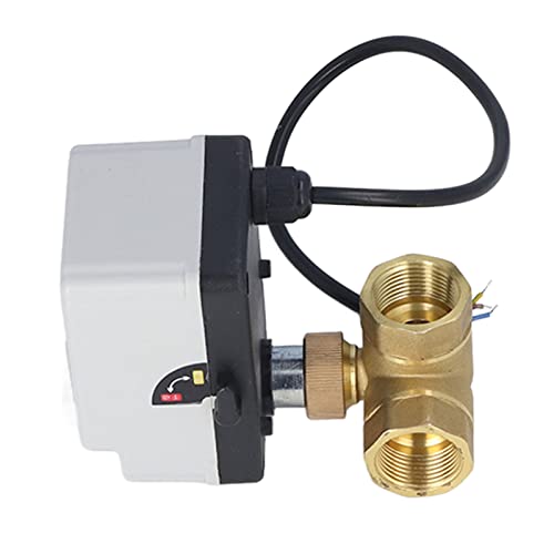 Ball Valve 3 Way Motorized DN20 3 Wire 3/4in AC220V Brass Electric Actuator for Industrial Use