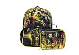 Marvel Boys' Avengers Infinity War Backpack with Lunch Kit, Blue, One Size