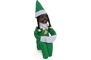 tebazoew Christmas Plush Doll, Christmas Elf Plush Hip Hop Doll for Party Holiday Home Festival Decoration(1PCS*Green)