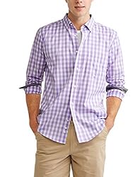 George Mens Wrinkle Resistant Stretch Poplin Button