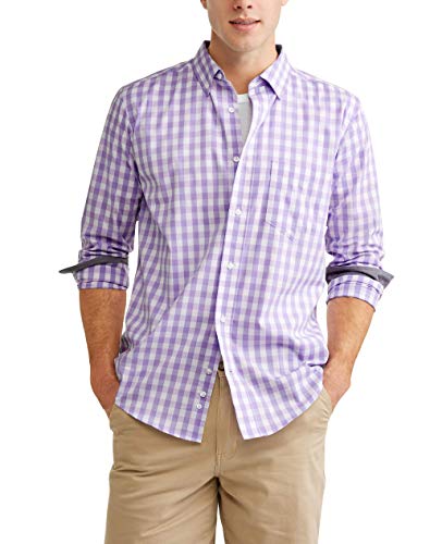 George Mens Wrinkle Resistant Stretch Poplin Button