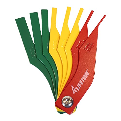 InnoHHustle Brake Pad Measuring Tool | 8-Piece Color-Coded Thickness Gauge | Automotive Brake Disc Measurement
