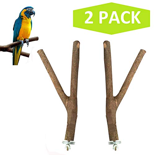 MwaBaiTx Natural Parrot Perch Set, Bird Chewing Toys Bird Perch Bird Stand Bird Cage Accessories (Type 2)