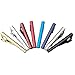 Zysta 8PCS Line Checkered Style Multiple Colors Elegant Busniess Tie Clips Set 2.3
