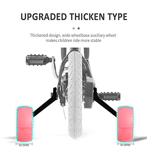 image for SPORUS Training Wheels, Thicken Bike Training Wheels for Kids Under 70