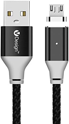 SKITCH 3.3ft Magnetic Nylon Braided USB 2.0 A Male to Micro B Data Sync and Charger Cable for Samsung Galaxy S7, HTC one, Sony Z3, LG G3, G4 and more