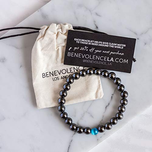 image for Benevolence LA Bead Bracelet for Men - Semi-Precious Hematite Natural 