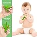 Baby Munka Cactus Infant Teether Soft Baby Training Toothbrush Silicone Flexible (2-Pack) 1-Green 1-Peach 100% BPA-Free