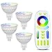 Mi-light Dimmable MR16 4W Led Bulb RGBW/WW LED Spotlight Smart Led Lamp with Touch Remote