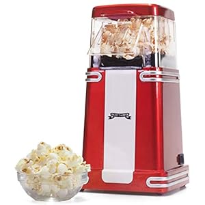 Gadgy--Hot-Air-Popcorn-Maker-l-Retro-Popcorn-Machine-Low-Calorie-Fat-Free-l-Healthy-Pop-Corn-Popper-Cinema-at-Home Gadgy Popcorn Machine - Retro Popcorn Maker - Hot Air Popcorn Popper - Fat Free Oil Free Gourmet Popcorn - Healthy Snack