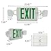 Ainfox 6 Pack LED Exit Sign Emergency Wall Light, Back -up Letter Cover (green/6pack)