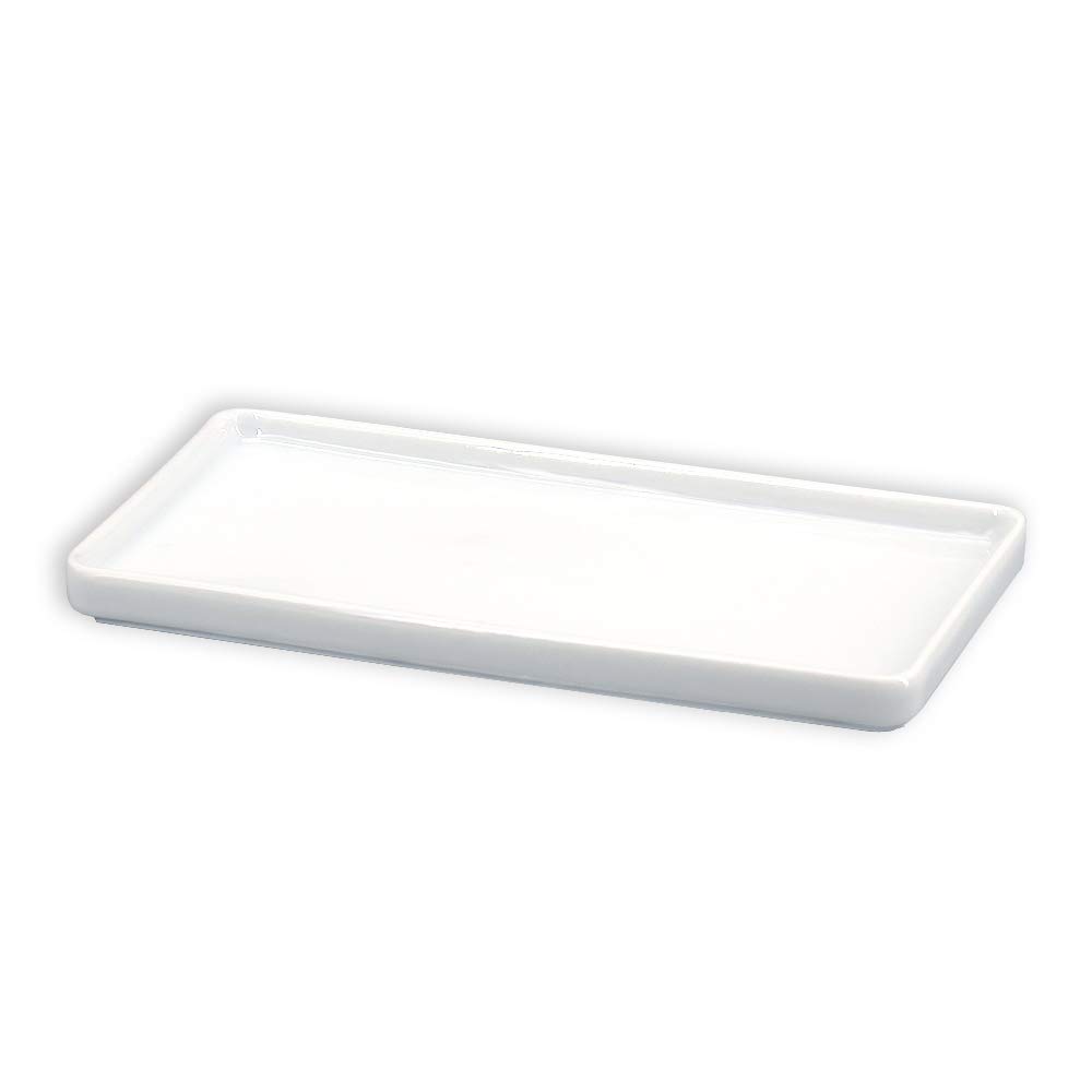kungfu Mall Creative Bathroom Toothbrush Ceramic Base White Porcelain Trays Rectangle Holder Stand Sanitary Stor