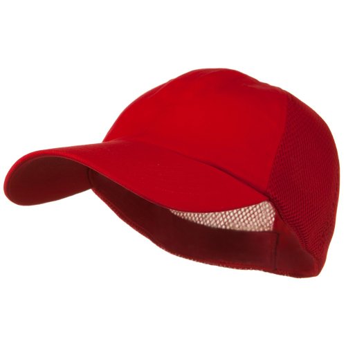 E4hats Big Size Summer Twill Mesh Flexible Fitted Cap - Red 2XL-3XL