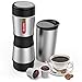Portable Coffee Maker Barsetto Americano Coffee Machine for K-cup and Ground coffee Stainless Steel Coffeemaker with Double Wall Insulate Mug for Travel Picnic Hiking and Camping (Silver)
