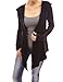 PattyBoutik Women's Hooded Asym Hem Sweatercoat Cardigan