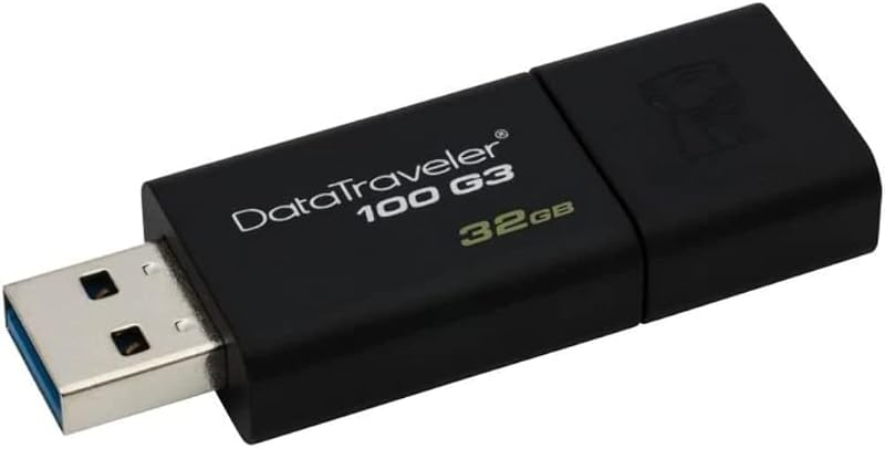 Kingston DataTraveler 100 G3 USB 3.0 Flash Drive 32GB Black DT100G3/32GB
