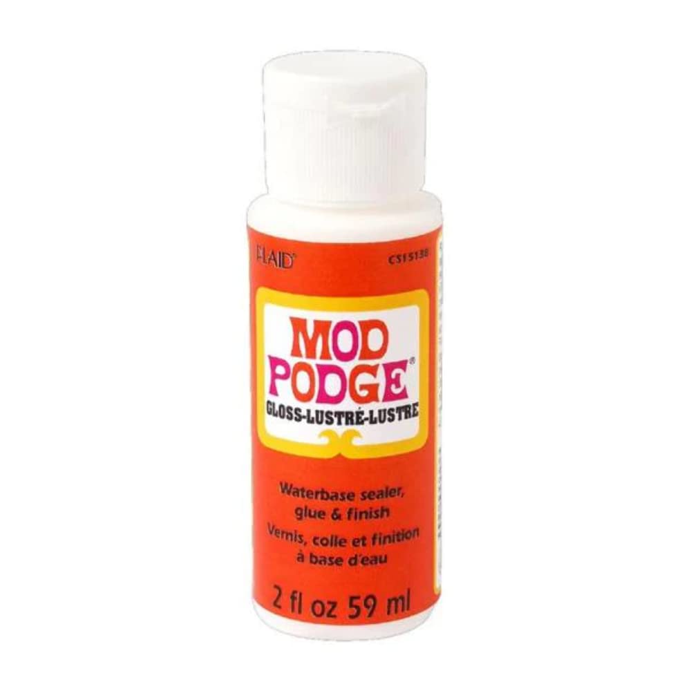 Mod Podge Gloss Water Base Sealer/Glue And Finish, White, 2 oz