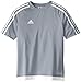 adidas Kids' Soccer Estro Jersey, Light Grey/White, X-Large