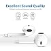 Earbuds Earphones Stereo Earphone Wired Noise Isolating Headphones with Mic and Remote Control for iPhone iPod iPad Samsung Android Smartphones Tablet Laptop 3.5mm [White] [2- PACK]