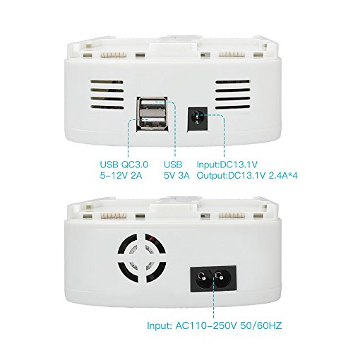 RCstyle Spark 6 in 1 Intelligent Rapid Battery Charger Hub Dock Compatible with DJI Spark Drone