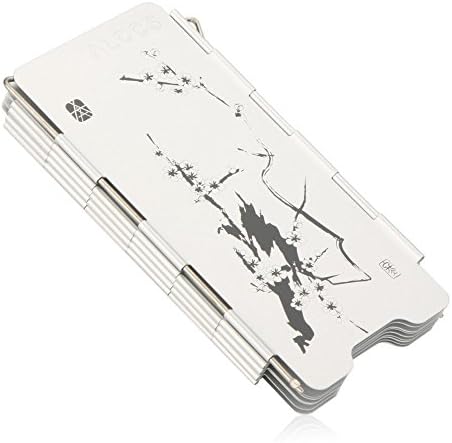 ALOCS CS-B05 Ultra Lightweight 7075 Aluminum Alloy Foldable Stove Fire 9 Plates Wind Screen Chinese Style Shield for Outdoor Picnic Camping Cooking Silver