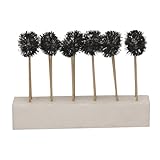 Creative Converting 12 Count Glitz Pom Pom Cocktail Picks, Black