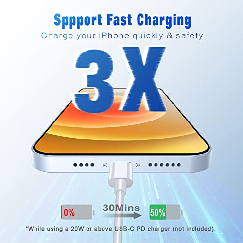 USB C to Lightning Cable 3FT 2Pack [Apple MFi Certified], Power Delivery USB C iPhone Cables Type C iPhone Charger Cord Fast Charging Compatible iPhone 14 13 12 11 Pro Max X XS XR 8 7 6s Plus SE