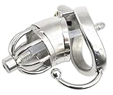 Stainless Steel Male Small Chastity Cage urethral Sound Base Arc Ring Devices CD124-2 (cage with 45mm Ring)