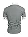 Allegra K Men Short Sleeve Button Down Slim Fit Shirt Top Light Gray M