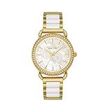 Bulova Women's Quartz Stainless Steel and Ceramic Casual Watch, Color:Two Tone (Model: 44L172)