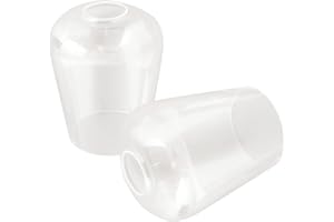 Anmire 2 Pack Clear Wine Glass Shade, Modern Light Fixture Replacement Globe or Cover with 1-5/8-Inch Fitter for Chandelier Wall Sconce Pendant Light, G0042