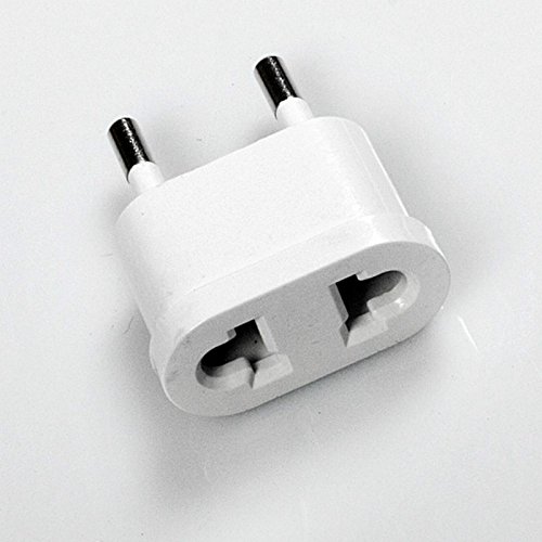 GOSONO 2pcs/lot US (USA) to EU (Europe) Travel Power Plug Adapter for USA converter White