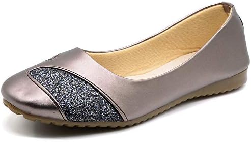 Midsole Women's Gun Metal Embellished Ballerinas | Flat Shoes | Bellies | Belly Shoes- (FT6010C)
