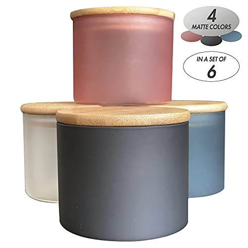 Elegance Simpli Paris Collection Set of 6 Bulk Candle Jars for Making