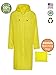 BlinQ Portable Rain Poncho Rain Jacket Raincoat with Drawstring Hood and Pocket | Extra Long Lightweight Packable Waterproof Rainwear | Adult Reusable Men Womens Rain Coat for Outdoor Travel - Yellow