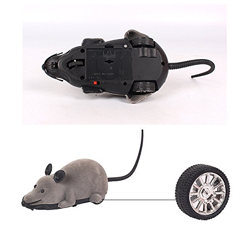 EocuSun Funny Electric Remote Control Mouse Rat Toy Pet Cat Toys for Dogs Pets Kids, Grey - Thumbnail 5