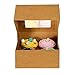 RomanticBaking 50 Pack 4 Cupcake Boxes With Insert and Window,Brown Kraft Paper Bakery Boxes for 6 Inch Dessert,Cake,Muffin,Donut,Macaron