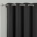 Best Home Fashion Basic Thermal Insulated Blackout Curtains - Antique Bronze Grommet Top - Black - 52