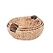 Honey-Can-Do 3pc Round Natural Baskets,Wood STO-04469 Natural