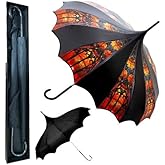 Gothic Rebel Custom Printed Vampire Gothic Pagoda Umbrella TWO PACK - Artisan Collection - BONUS Dark Wing Pagoda Umbrella (Hallowed Glass Bonus Kit)