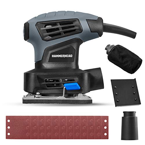 Hammerhead 2.0Amp 1/4 Sheet Palm Sander with 12pcs Sandpaper HAPS020