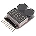 REALACC 2 Pcs 2 in 1 RC Lipo Battery Low Voltage Tester Checker 1S-8S Buzzer Alarm with LED Indicator for RC Helicopter Quadcopter