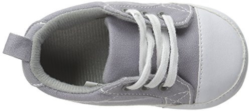 Luvable Friends Basic Solid Color Canvas Sneaker (Infant), Gray, 0-6 Months M US Infant