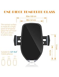 U ROK   Cargador de coche inalámbrico para iPhone XS XS Max XR X 8 8 Plus, Samsung Galaxy S10 S9 S8, 7,5 W 10 W Qi de carga rápida